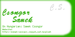 csongor samek business card